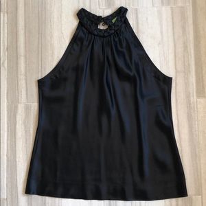 Banana Republic 100% silk Black sleeveless blouse